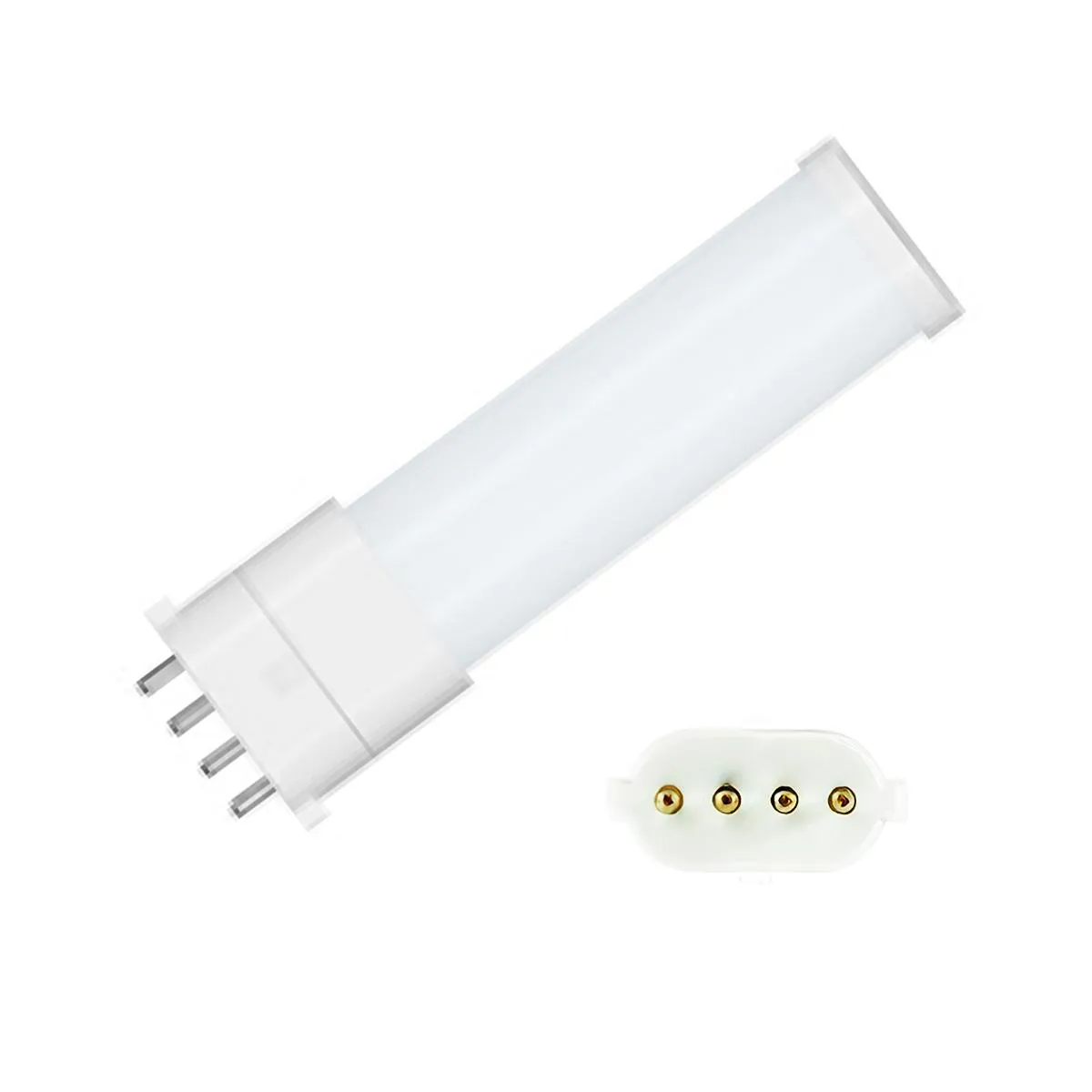 4 Pin PLL LED Bulb, 3.5W, 350lm, 3500K, Horizontal, 9W CFL Equal, 2G7 Base, Ballast Bypass