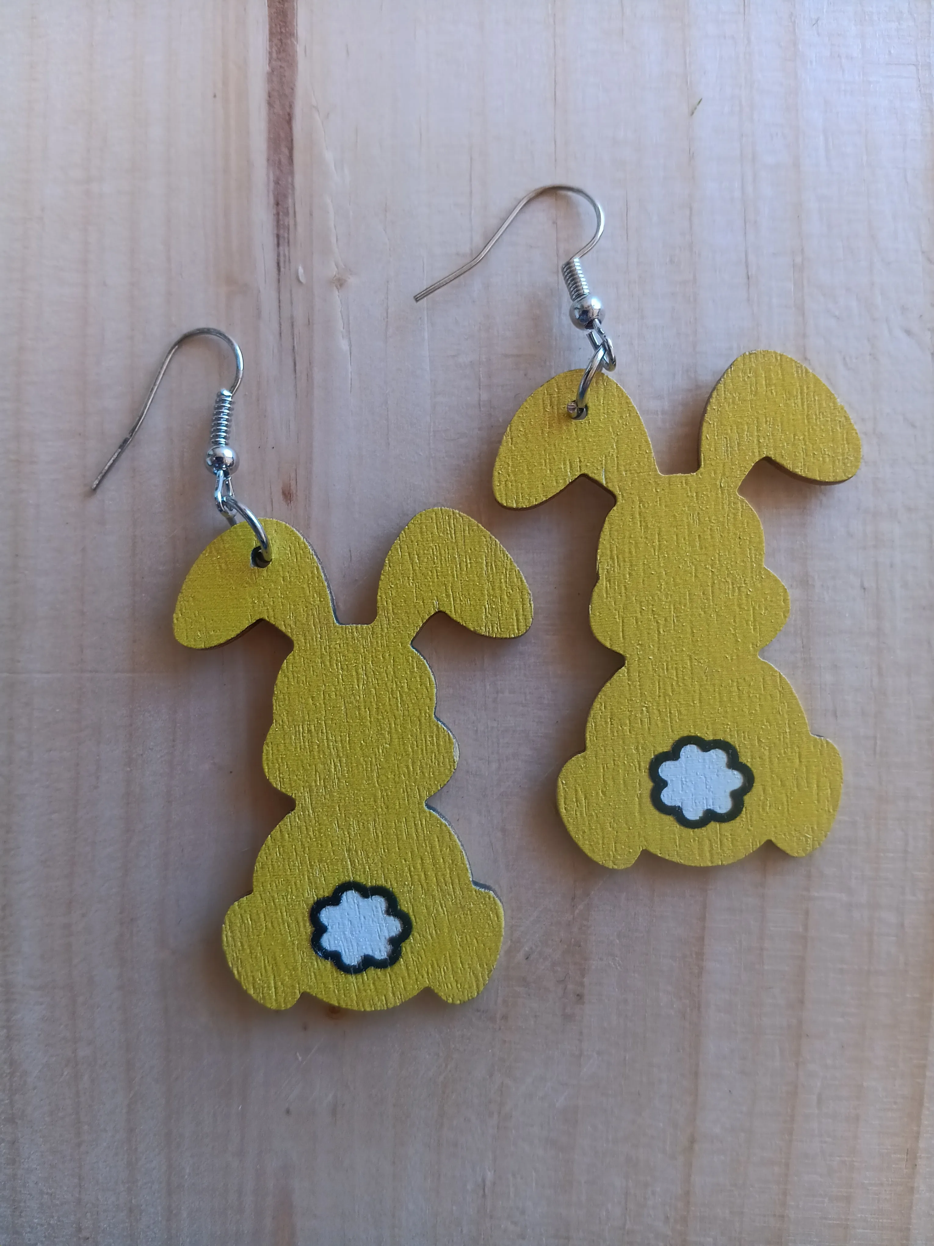 Adorable Easter Bunny Cottontail Earrings (Various Colors and Patterns)