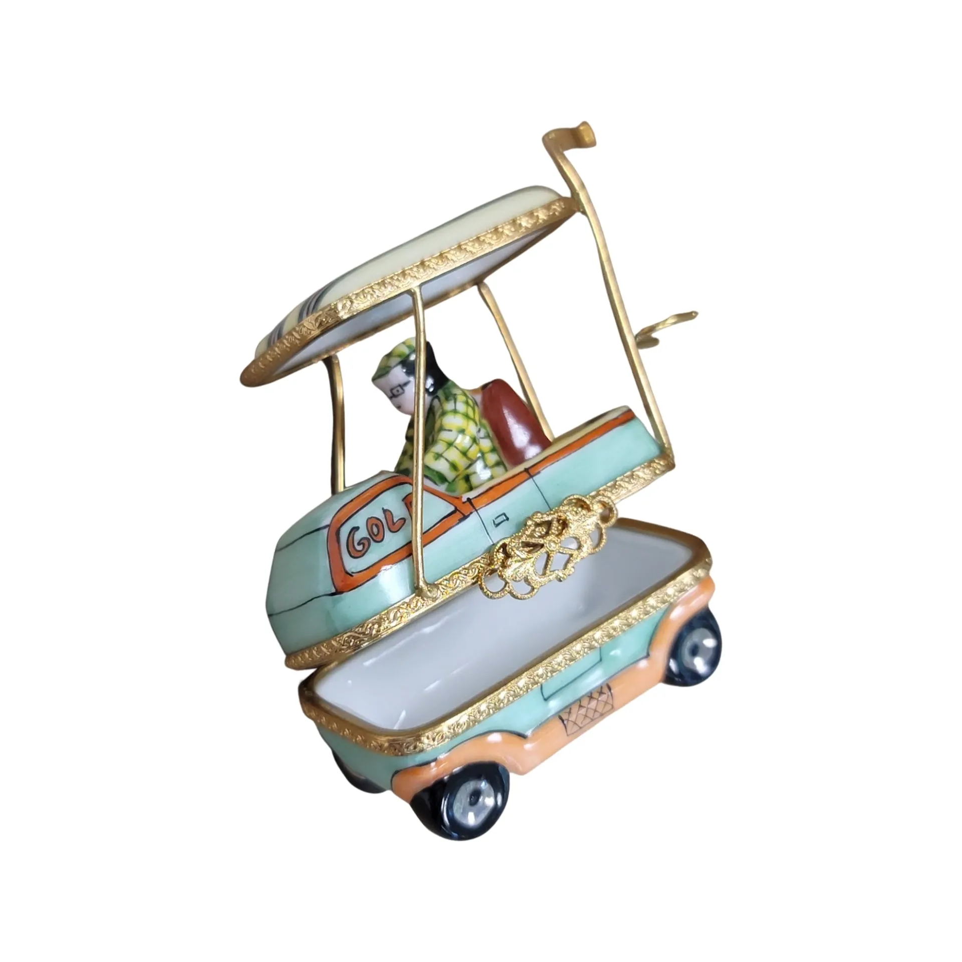 Aqua Man Riding Golf Cart Sports