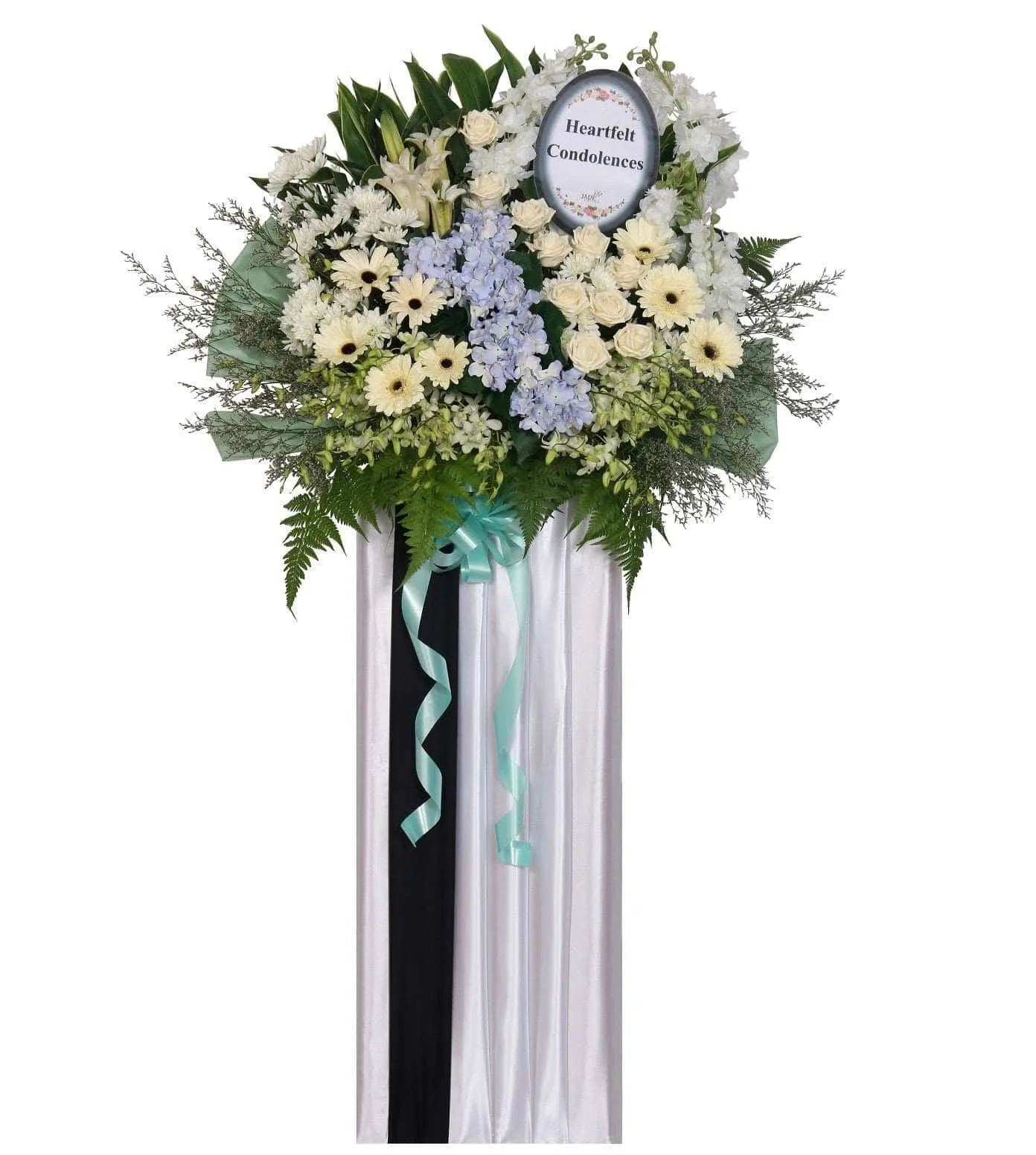 Condolence Wreath with Premium Fresh Cut Flowers | W491
