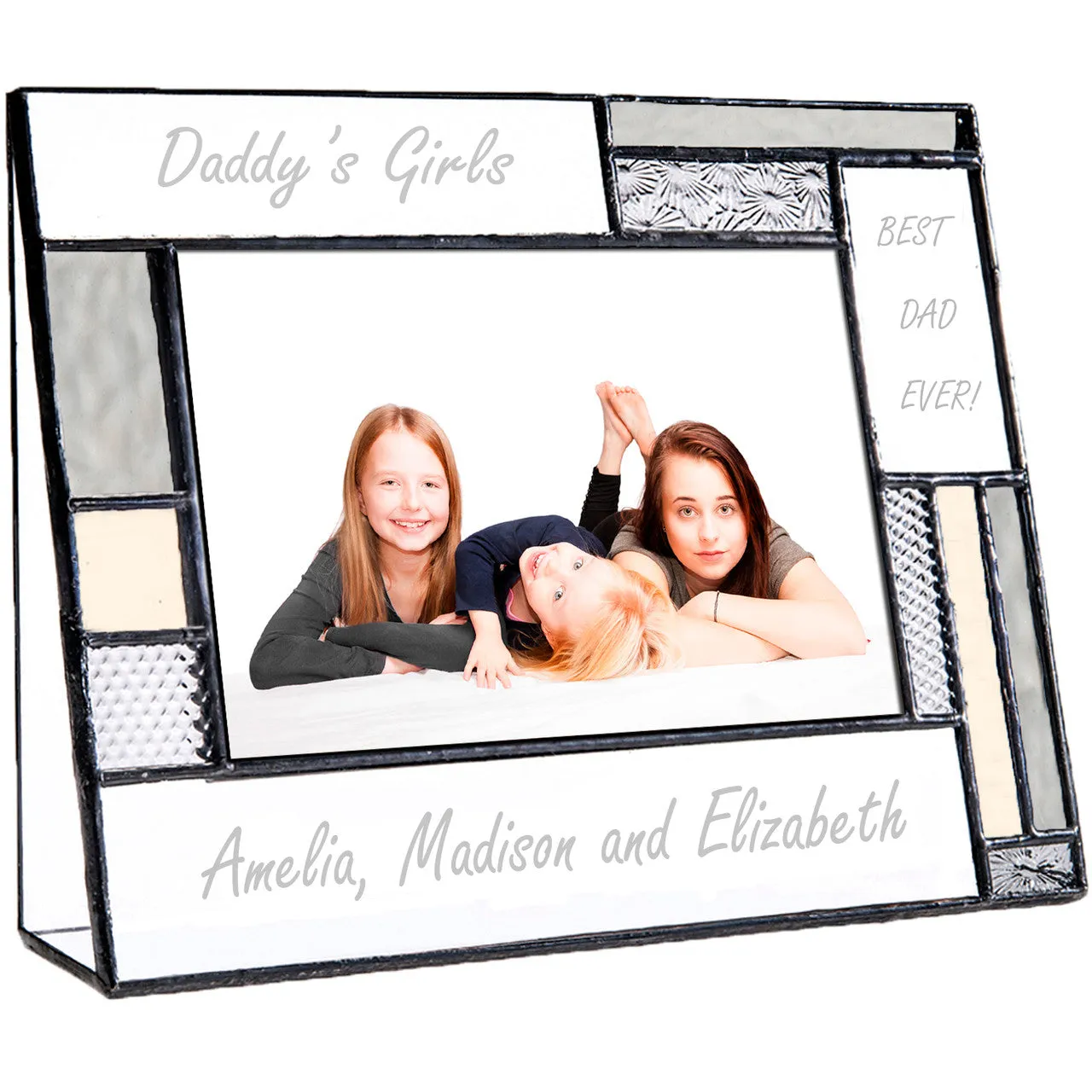 Dad Picture Frame from Kids Custom Engraved Photo Frame Gift for Father or Grandfather  Pic 392-46H EP623