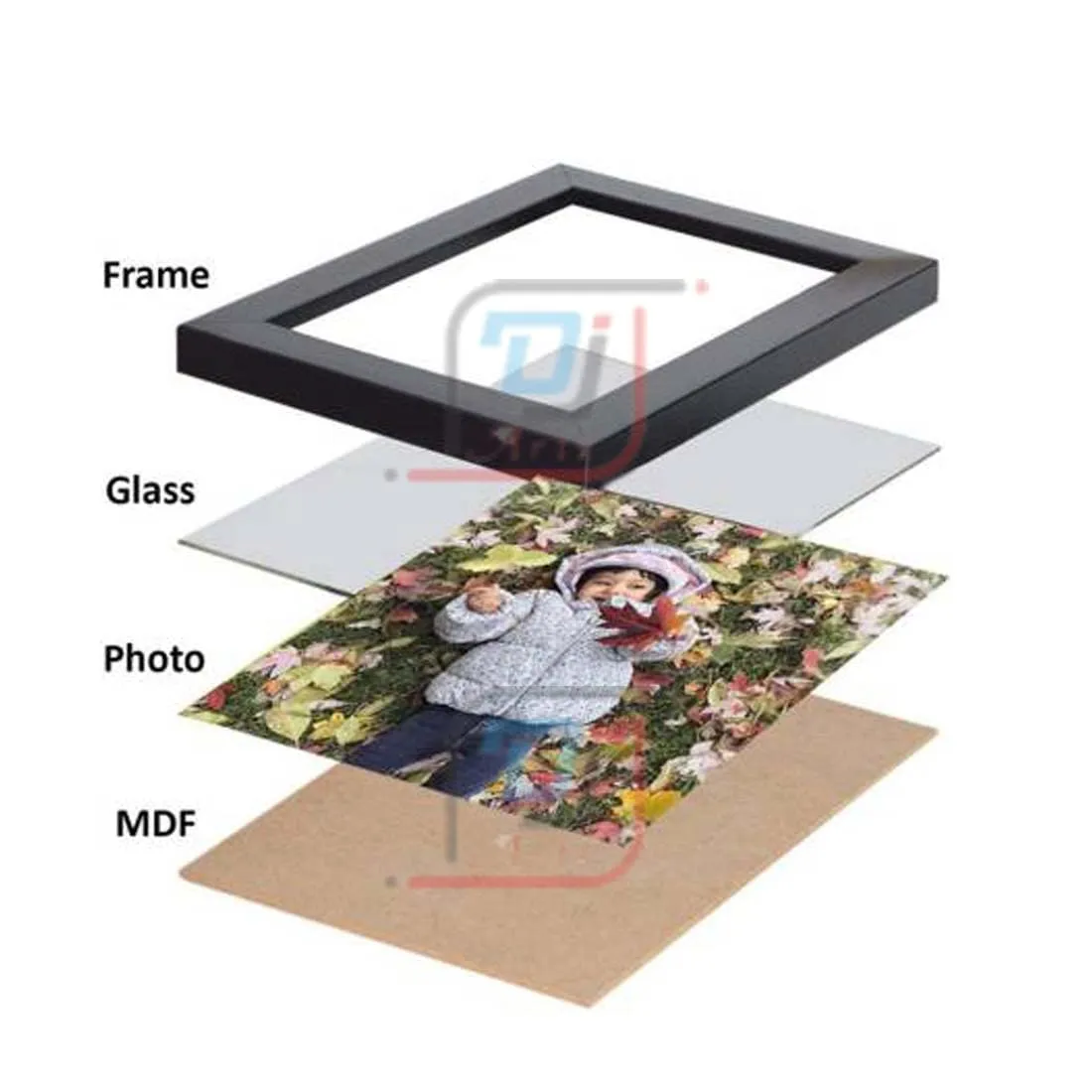 DJ ARTS Family Photo Frame Set Of 5 Picture Frames Family MDF Plaque |5 Units 5x7|
