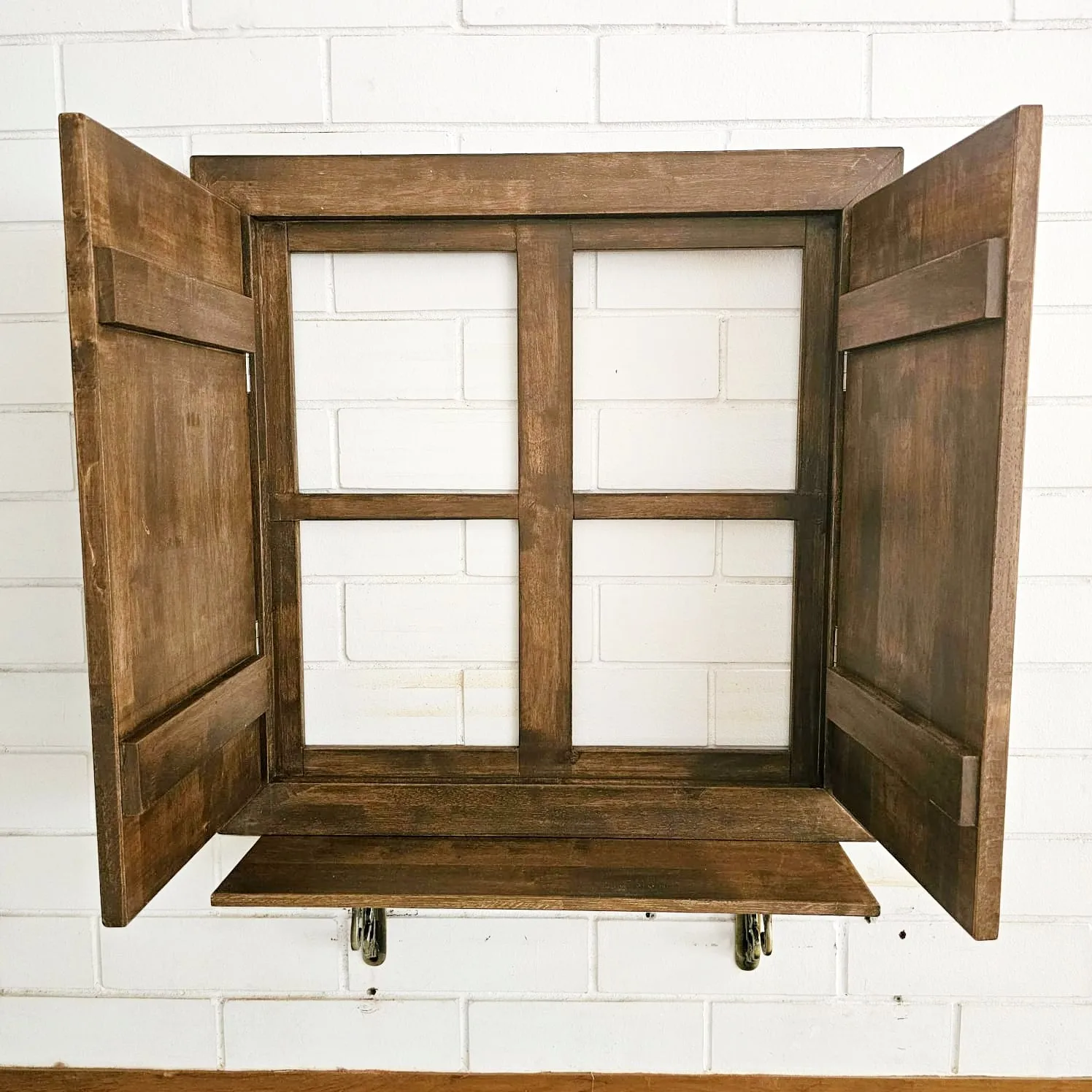 Faux Window-Planter Stand - For Wall Decor  - Space Saving & Durable