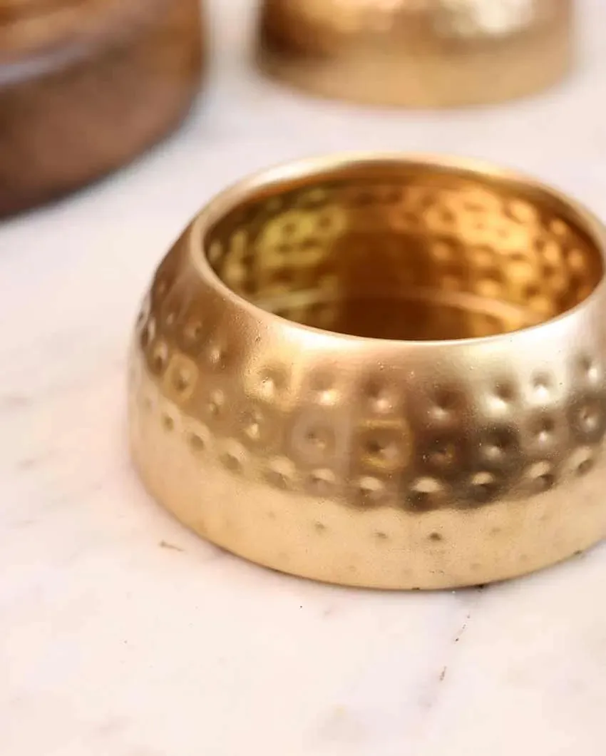 Gold Bowl Planter | Set of 4 | Plant Not Included