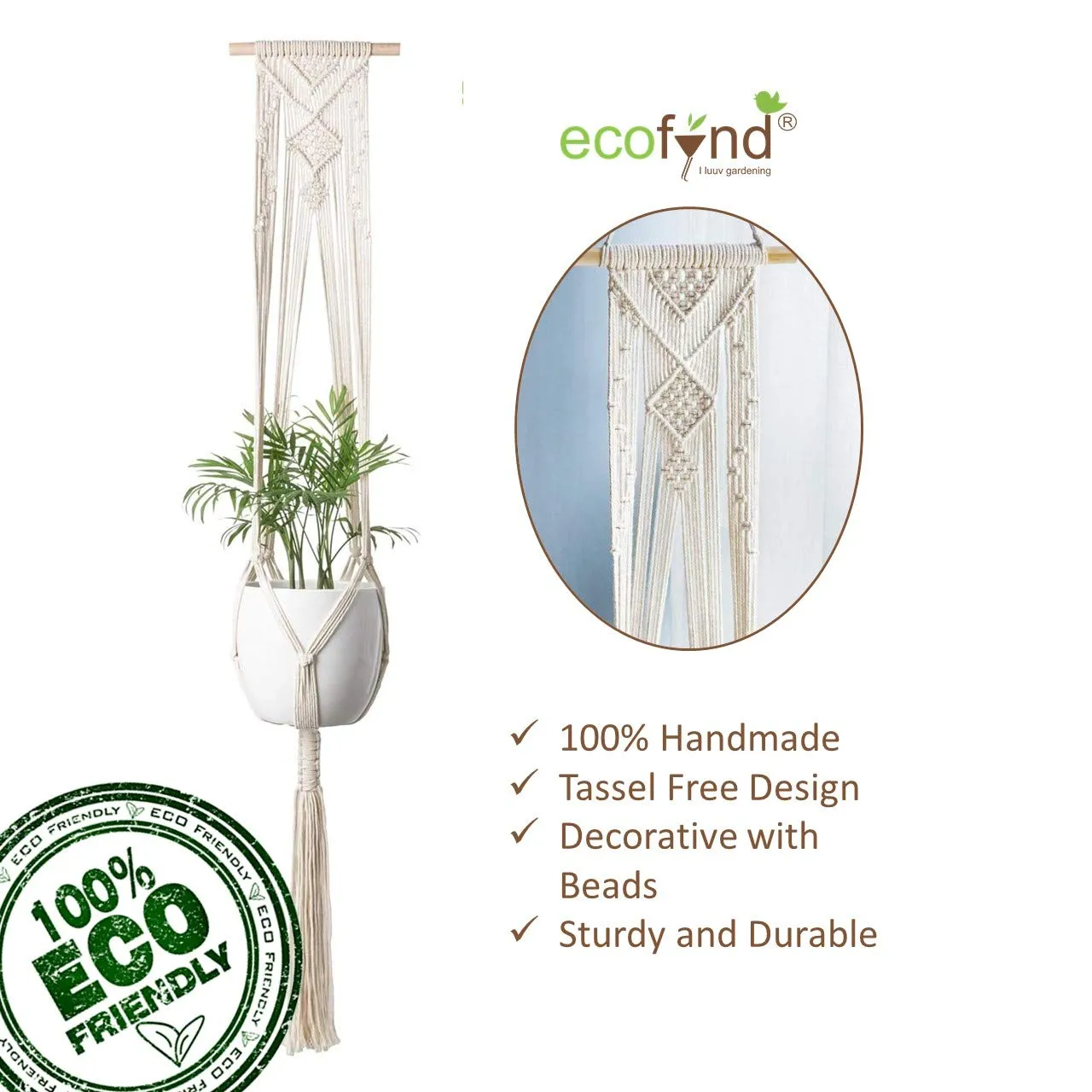 Macrame Cotton Plant Hanger