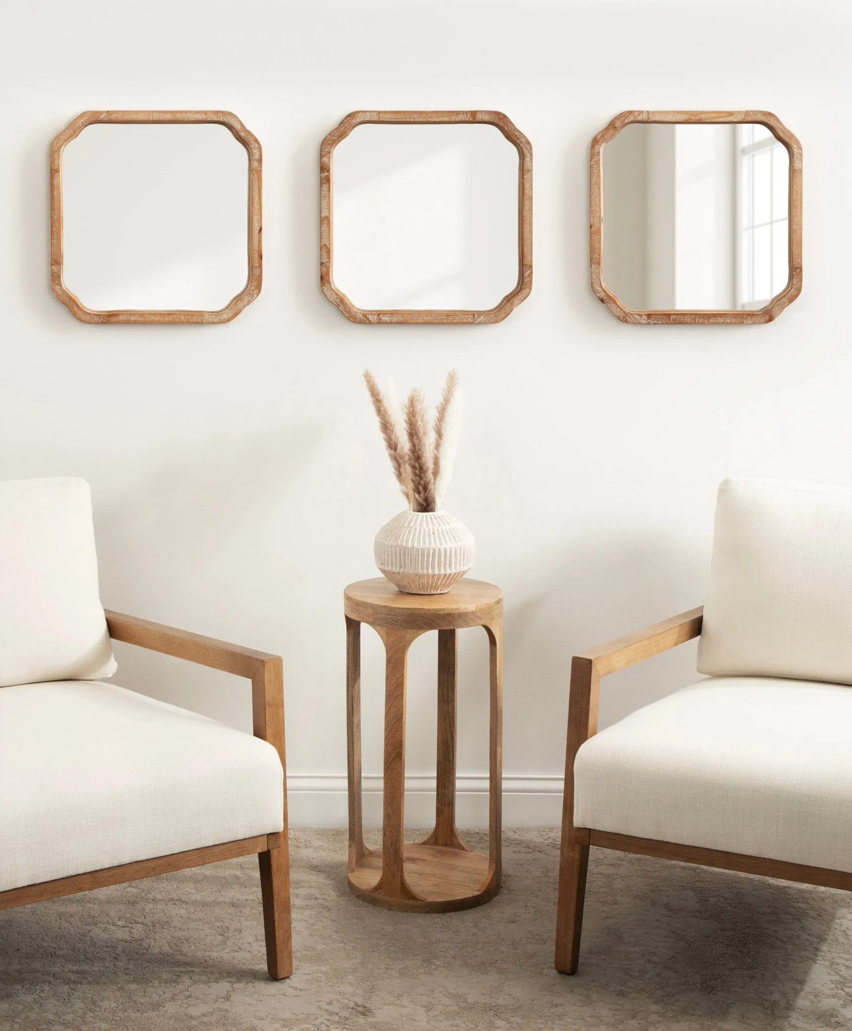 Marston Wood Wall Mirror Set