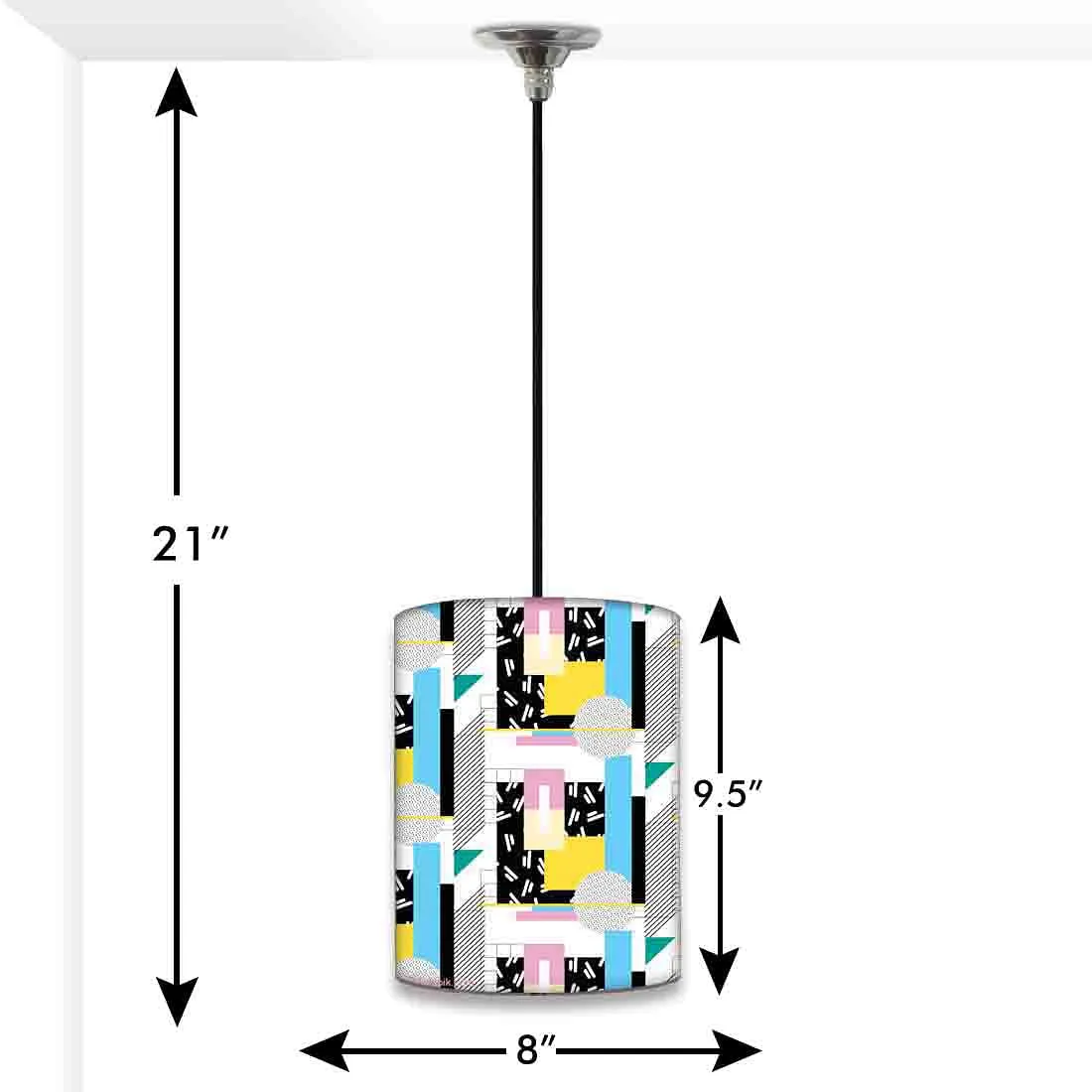 Mini Ceiling Hanging Pendant Lamp - Box Pattern