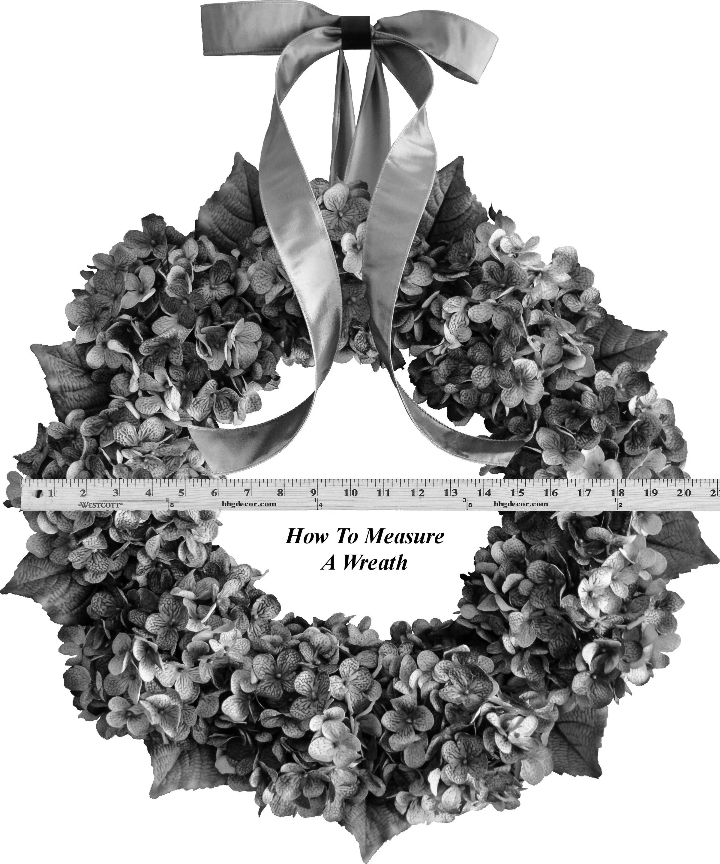 Orange Hydrangea Door Wreath