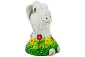Polish Pottery 6" Bunny Figurine Field Of Joy
