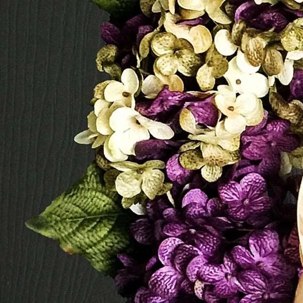 Purple Hydrangea Door Wreath