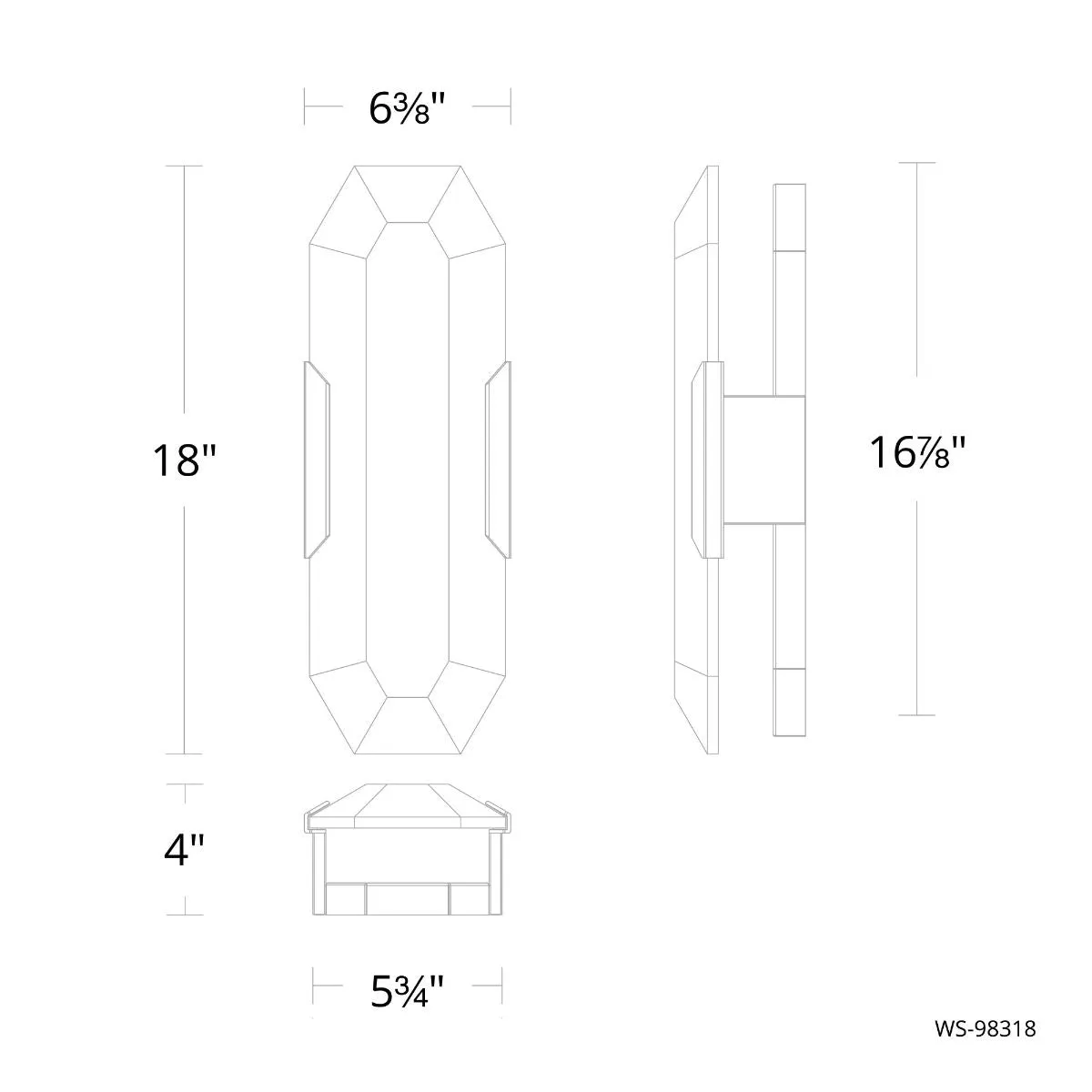 Toulouse 18 in. LED Wall Sconce Brass finish
