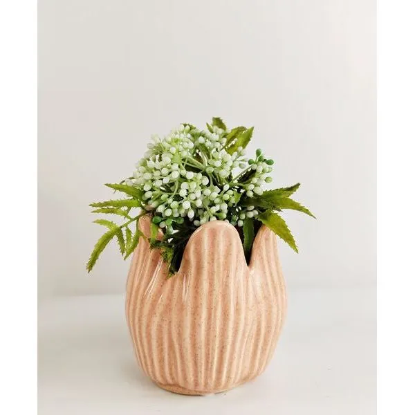 Urban Products Rylie Petal Planter Pot Pink Sm 12cm