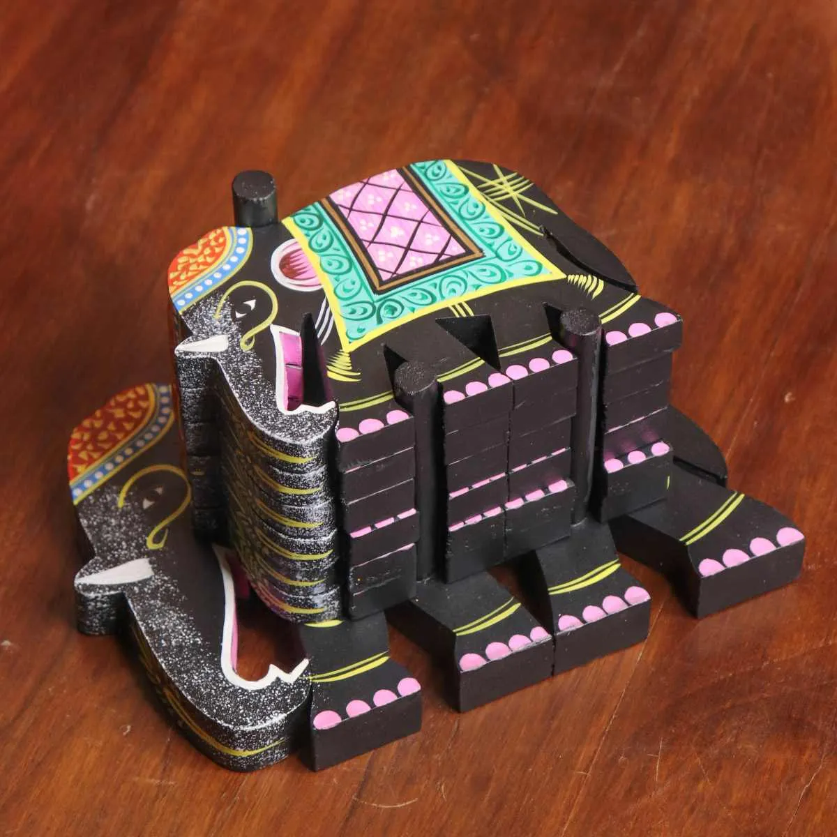 Varanasi Wooden Elephant Coasters